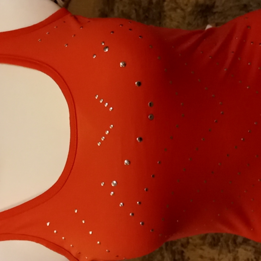 Bit an bridle tank top size small. Rayon an polyester fab with silver brads